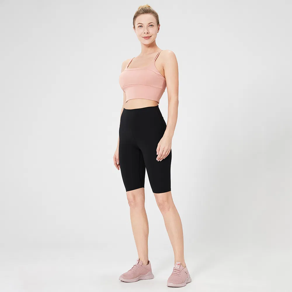 Nylon Material Pink Yoga Suit