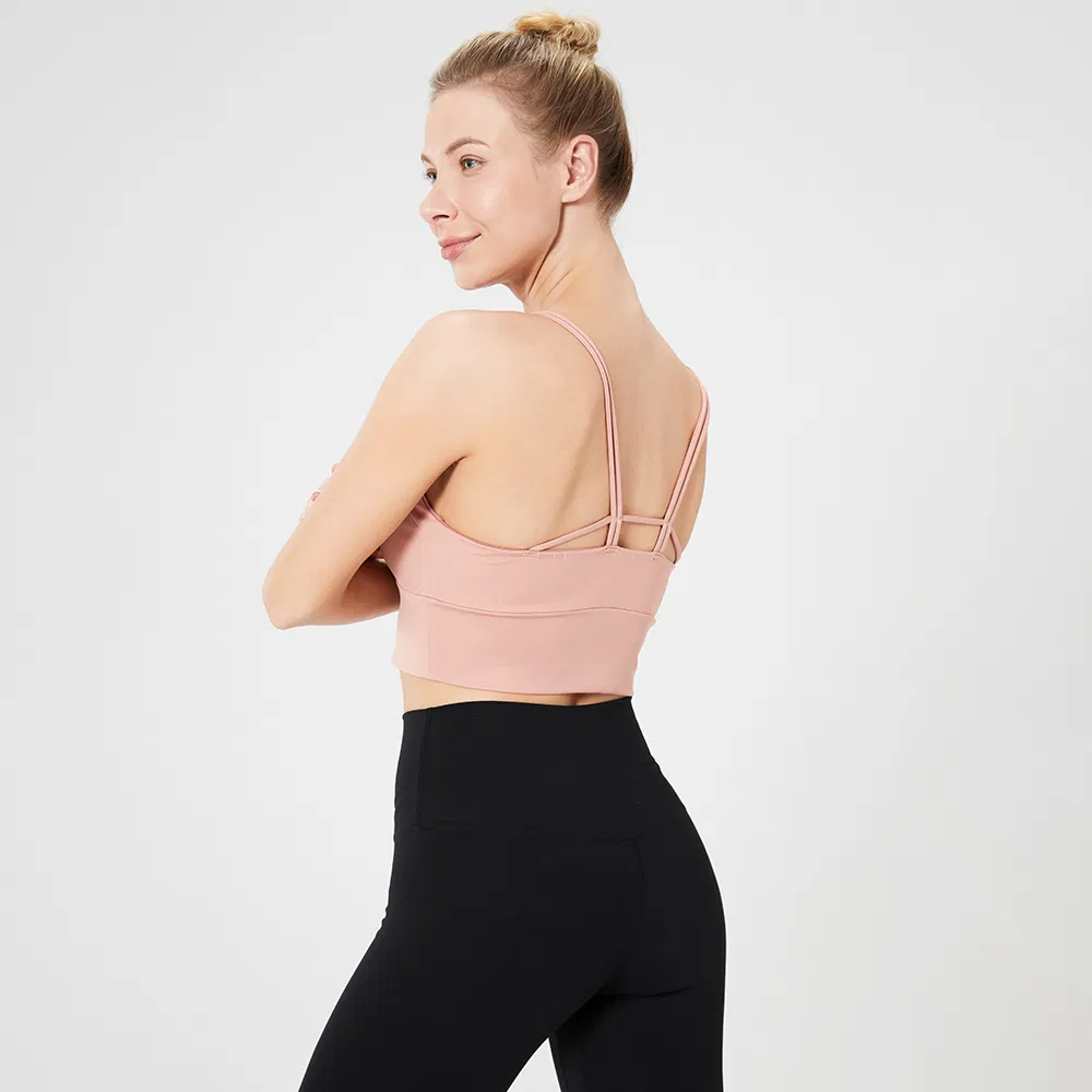 Nylon Material Pink Yoga Suit