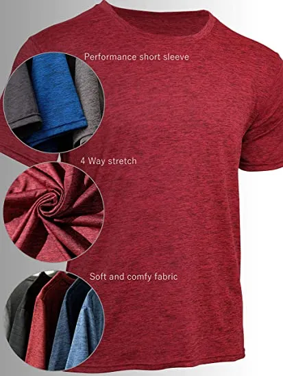 OEM Men Dry-Fit Moisture Wicking Active Athletic Performance Crew T Shirts