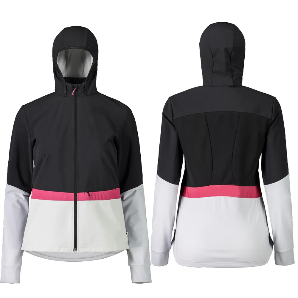 OEM Women Hoodie Jacket Waterproof Windproof Lady Climbing Skiing Windbreak Overcoat Softshell Jacket