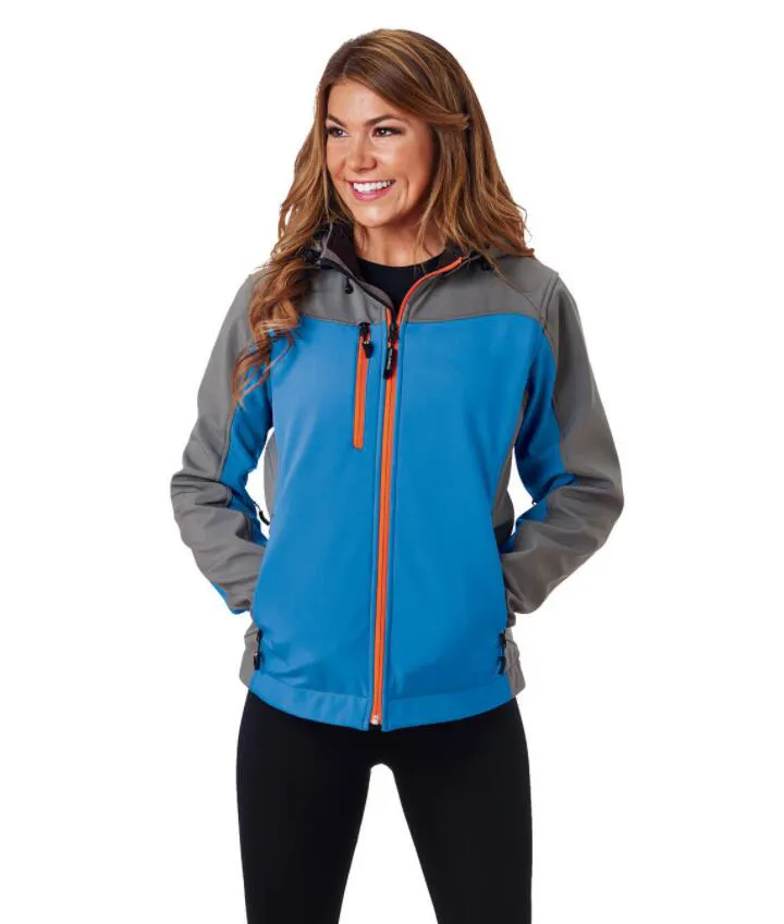 OEM Women Hoodie Jacket Waterproof Windproof Lady Climbing Skiing Windbreak Overcoat Softshell Jacket