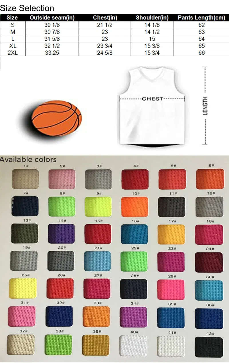 Personalized Custom Name Men′s Basketball Jersey Team Uniforms
