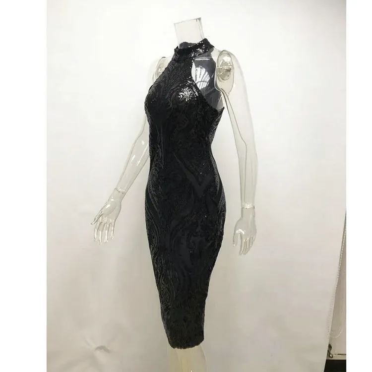 Sexy Summer Women′s Sequined Party Dress