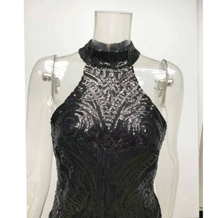 Sexy Summer Women′s Sequined Party Dress