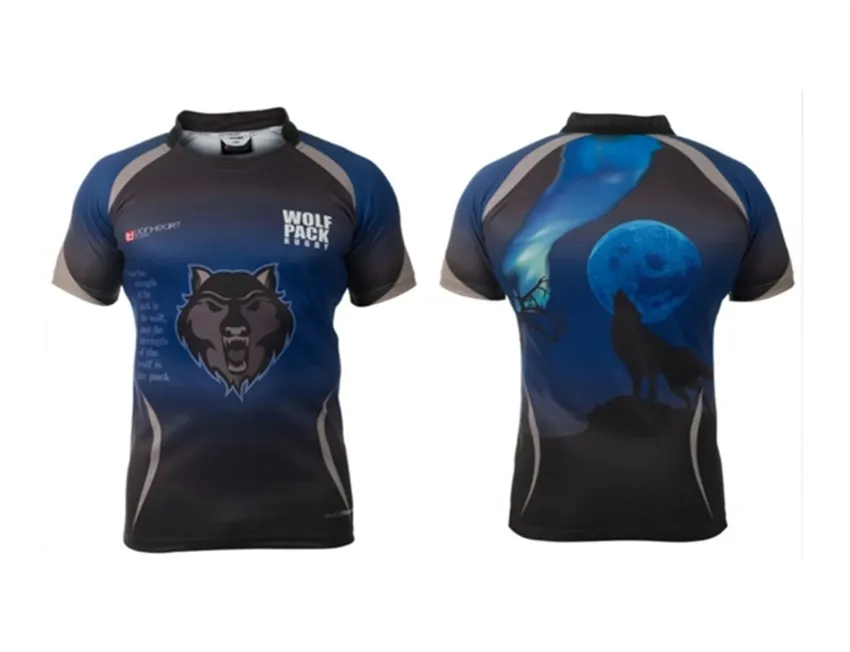 Shorts Sleeve Free Design Germany Lions Team Set Rugby Jersey