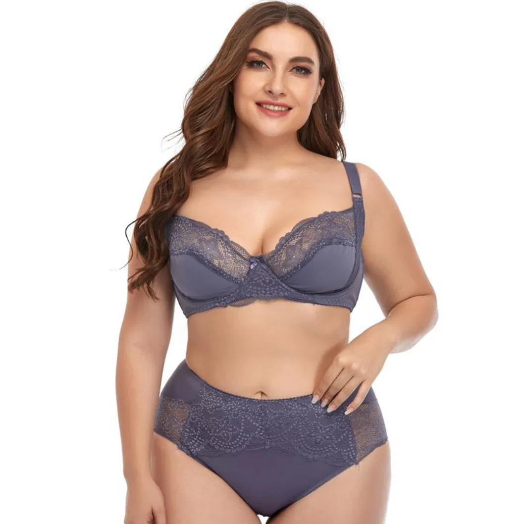 Six Colors of Chilon Big Size for Women Lady′s Underwear Set