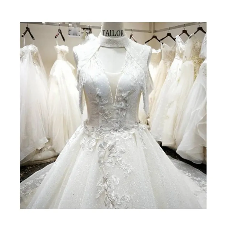 Sparkling Star Yarn High Quality Custom Wedding Dress