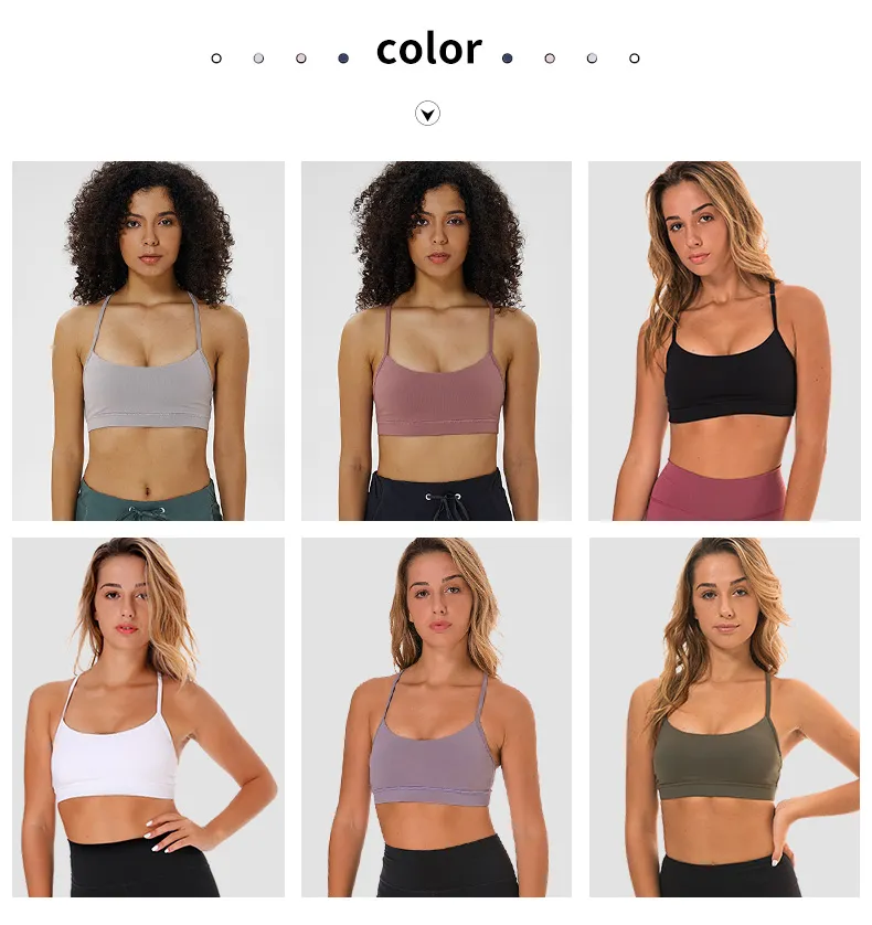 Sports Bra for Women Crop Tops Strappy Crossback Workout Clothes
