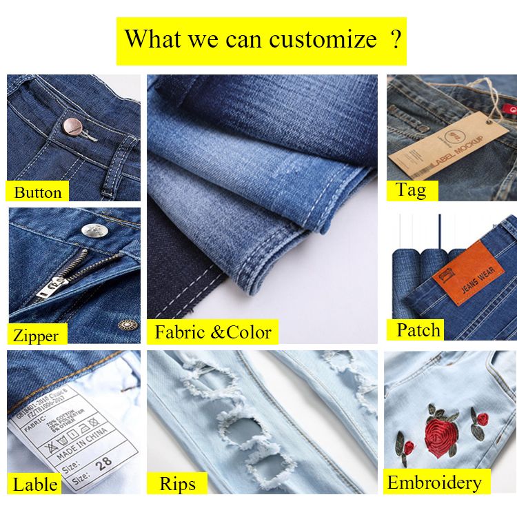 Straight Women Vintage Cargo Denim Pants Patchwork Jeans