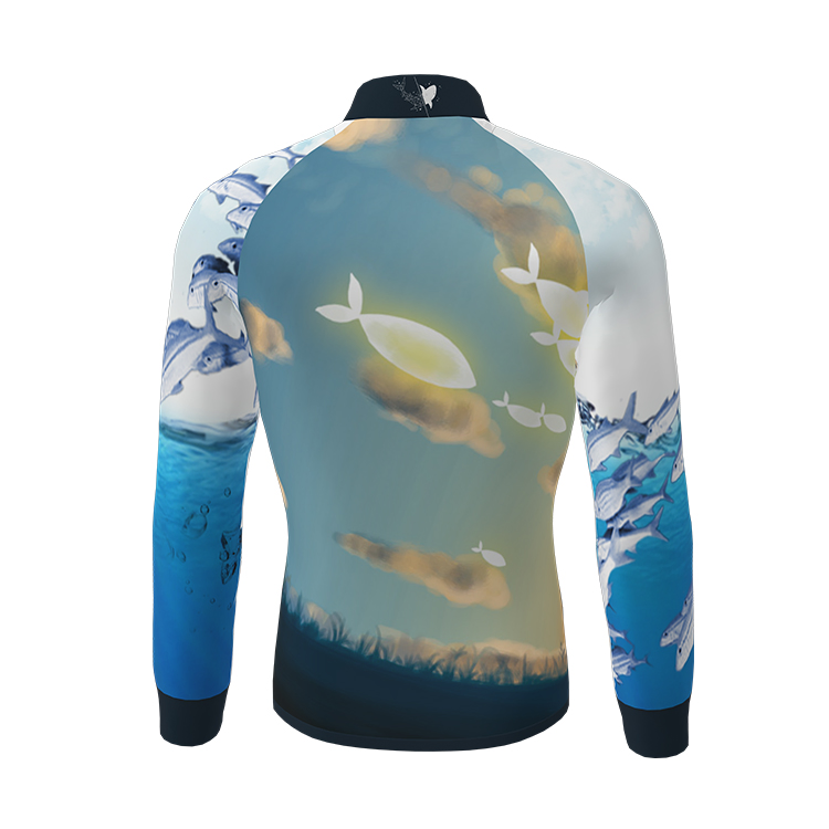Sublimation Printing Wholesale Fishing Long Sleeves T-Shirts Mens Custom Fishing Shirt Fishing Jerseys