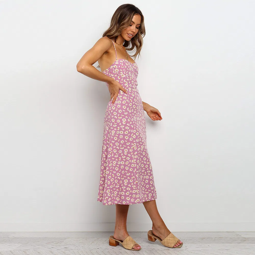 Summer Dress Sexy Strapless Printed Casual Dress Women Clothes