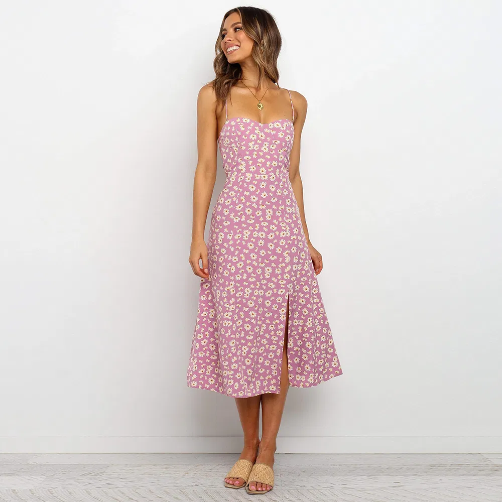 Summer Dress Sexy Strapless Printed Casual Dress Women Clothes