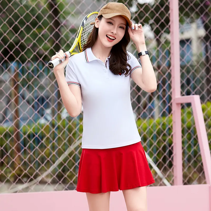 Summer Slim Badminton Jersey Women′s Short-Sleeved Tennis Jersey