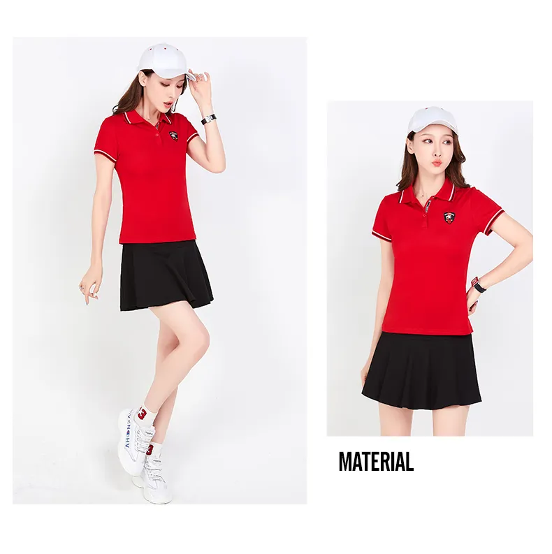 Summer Slim Badminton Jersey Women′s Short-Sleeved Tennis Jersey