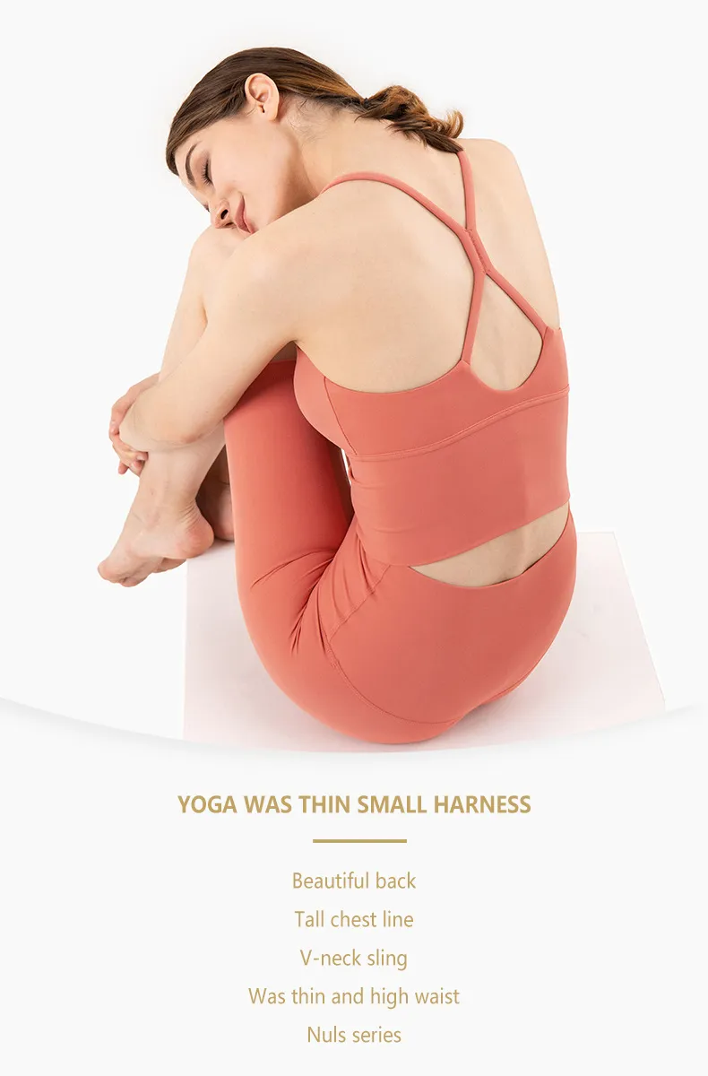 Supplier European and American Sexy Small Suspenders, Water Drop Beauty Back Fitness Sports Underwear Nude Yoga Bra