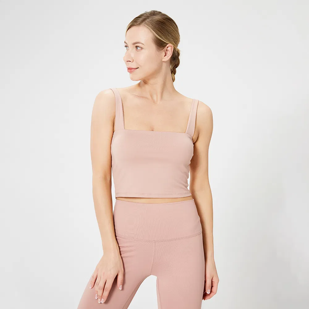 The New 2021 Nylon Material Pink Yoga Suit