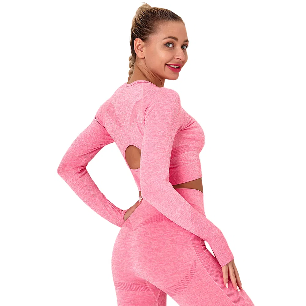 Trend Custom Black Lumbar Long Sleeve Seamless Yoga Top