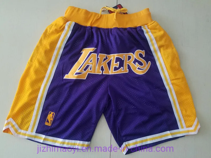 Wholesale Cheap Justdon Los Angeles Lakers Golden State Warriors Michigan University Orlando Magic Spurs 76ers Supersonics Jazz Sports Wear Basketball Shorts