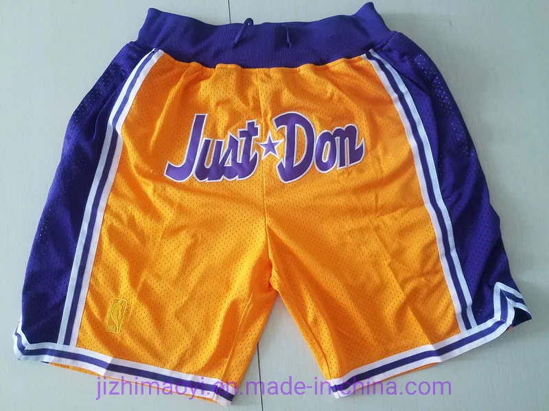 Wholesale Cheap Justdon Los Angeles Lakers Golden State Warriors Michigan University Orlando Magic Spurs 76ers Supersonics Jazz Sports Wear Basketball Shorts