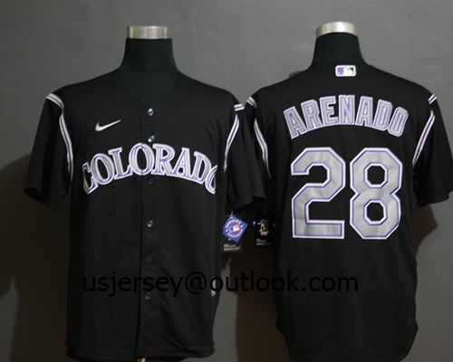 Wholesale Custom Rockies Arenado Blackmon M-L-B Replica Cool Flex Base Baseball Jersey