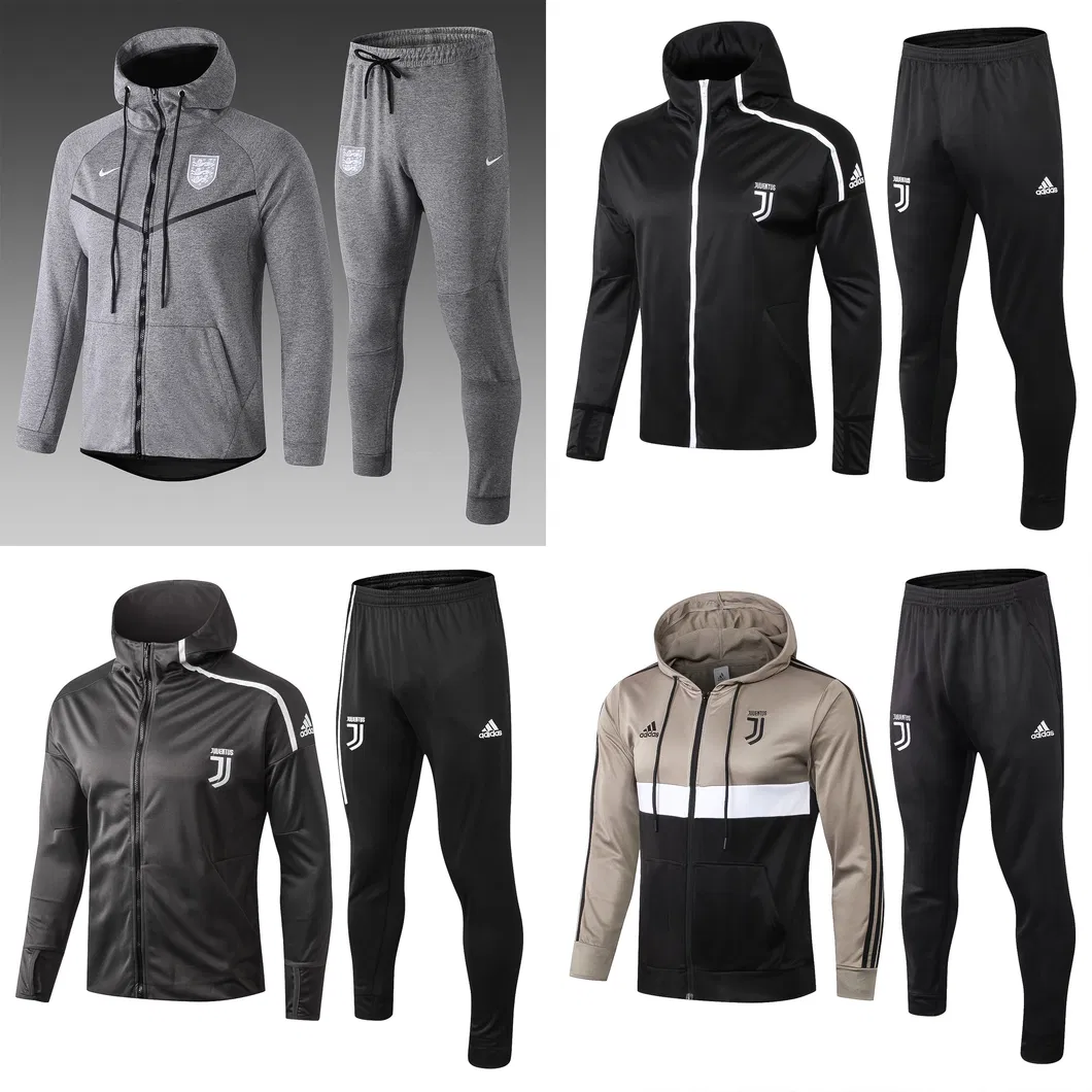 Wholesale England/Juventus FC Hoodied Jacket Sweater Tracksuit Men Women Youth Soccer Training Suits