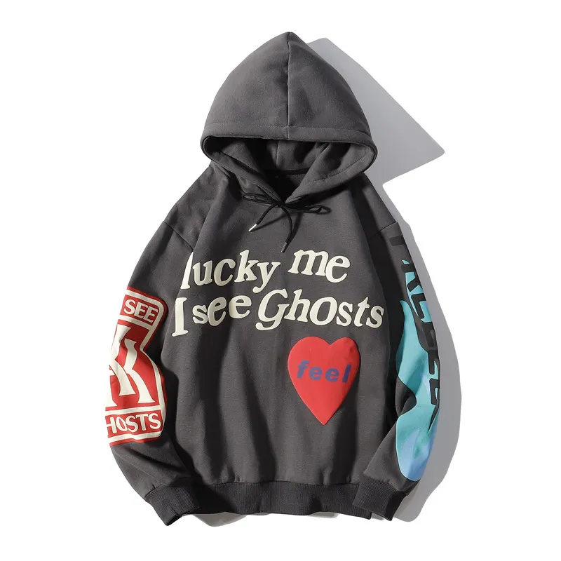 Wholesale Hip Hop Stranger Things Mens Puff Print Hoodies 70% Cotton 30% Polyester High Quality Hoodie
