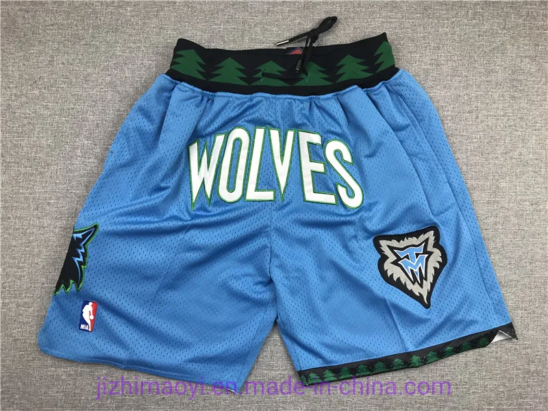 Wholesale Just Don Wizards Blazers Thunder Bucks Grizzlies Heat Clippers Pacers Pistons Nuggets Mavericks Cavaliers Supersonics Dodgers Yankee Basketball Shorts
