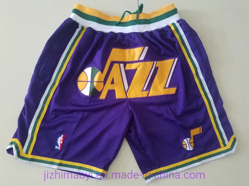 Wholesale Just Don Wizards Blazers Thunder Bucks Grizzlies Heat Clippers Pacers Pistons Nuggets Mavericks Cavaliers Supersonics Dodgers Yankee Basketball Shorts