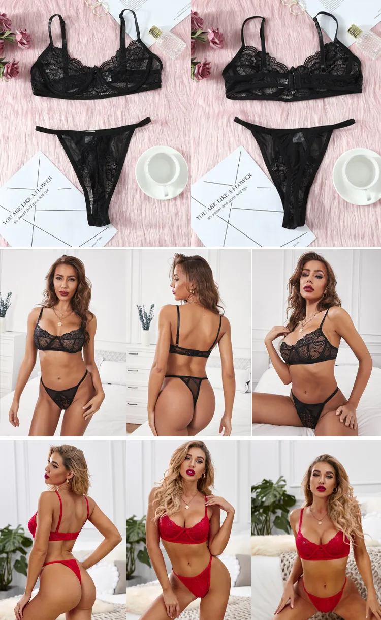 Wholesale Lace Underwear Bra Set Women Sexy Lingerie