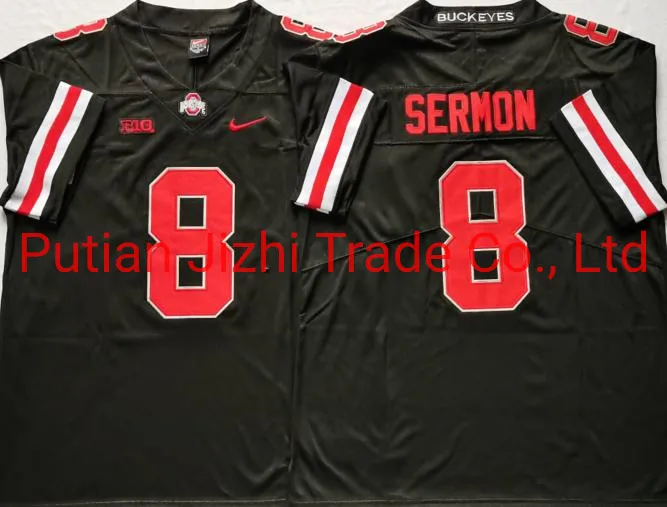 Wholesale Ncaa Colleage Football Game Jersey 2021 Men′s Ohio State Buckeyes Black #2 Olave Shirt