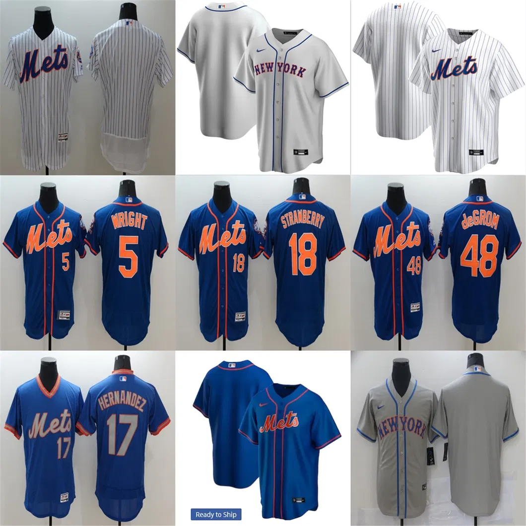 Wholesale New York Mets Baseball Jerseys Custom M-L-B Shirts Clothes Sports Wear Apparel