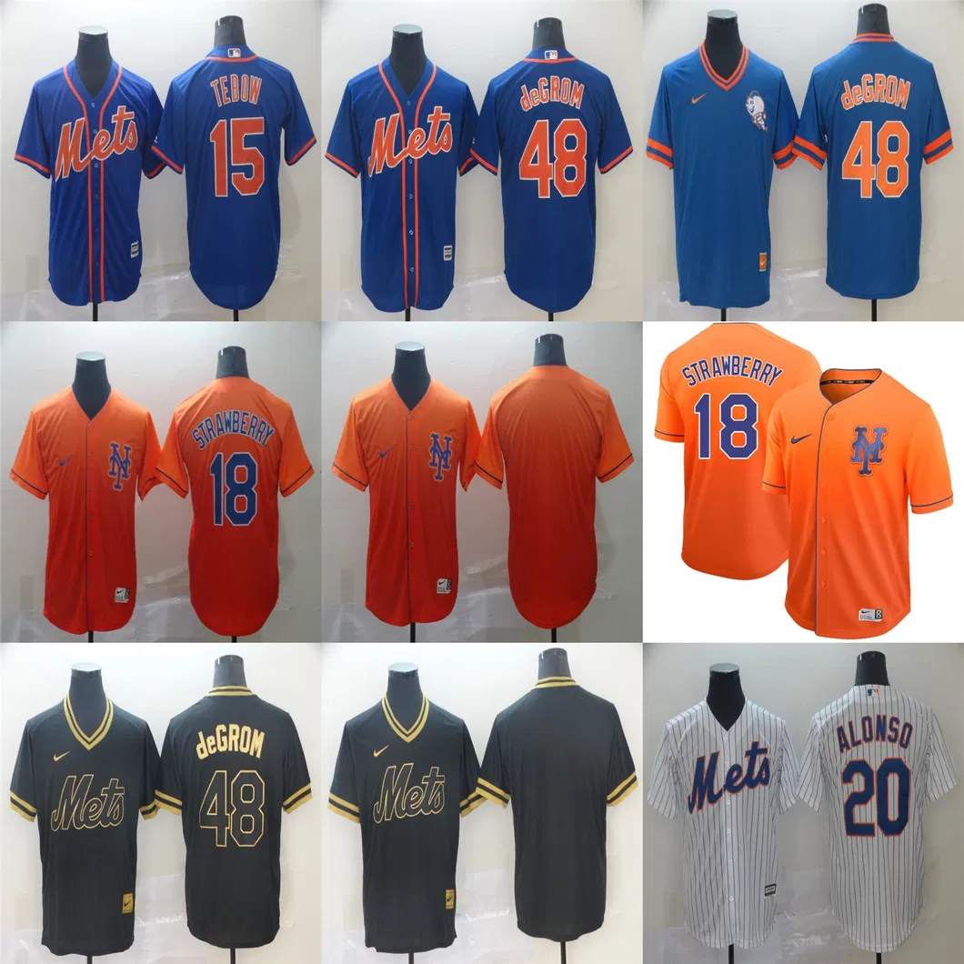 Wholesale New York Mets Baseball Jerseys Custom M-L-B Shirts Clothes Sports Wear Apparel