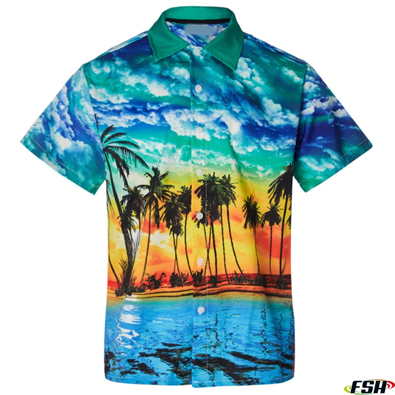 Wholesale Newest Private Label Casual Men's Clothes Button Hawaiian Shirt