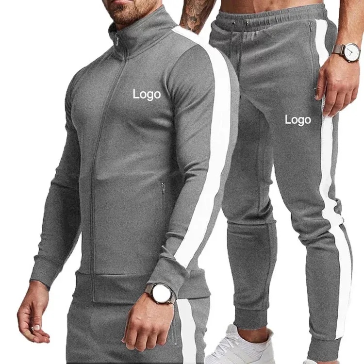 Wholesale Polyester and Cotton Blank Mens Sportswear Custom Fashion Jogging Suits for Man (GST-Jogging-CV03 (3))