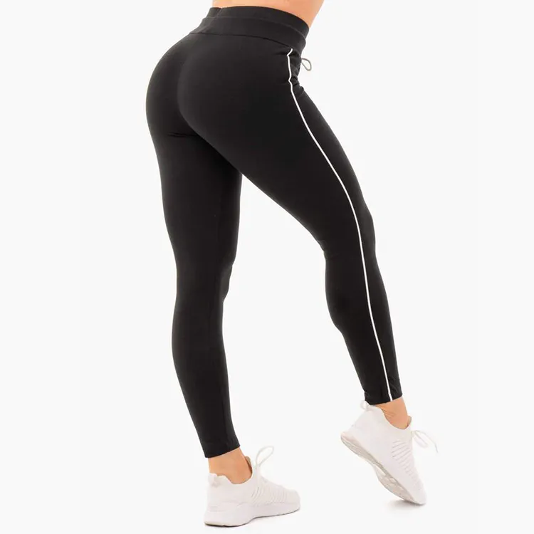 Wholesale Sports Gym Pants Side Stripes Yoga Leggings for Women