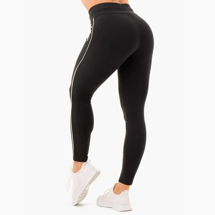 Wholesale Sports Gym Pants Side Stripes Yoga Leggings for Women