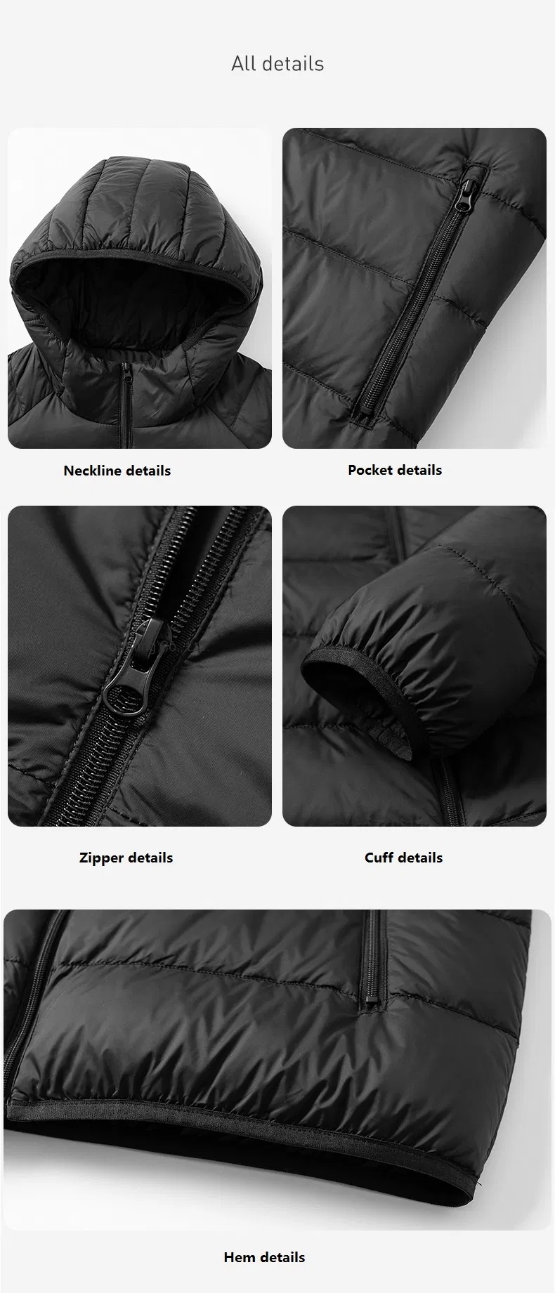 Winter Fashion Mens Down Puffer Jacket for Men&Women