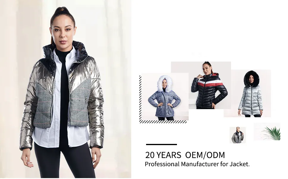 Winter Padded Warm Coat Button&Zipper Closure Jacket
