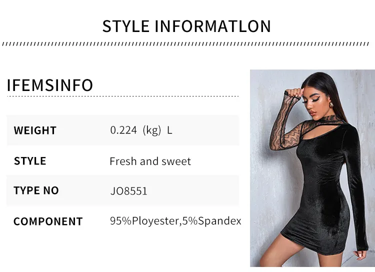 Women Cultivate One′ S Morality Nightclub Sexy Gauze Sleeve Dress