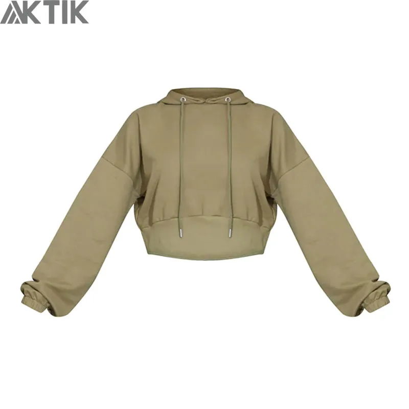 Women′s Cropped Hoodie Women Active Wear Crop Hoodies