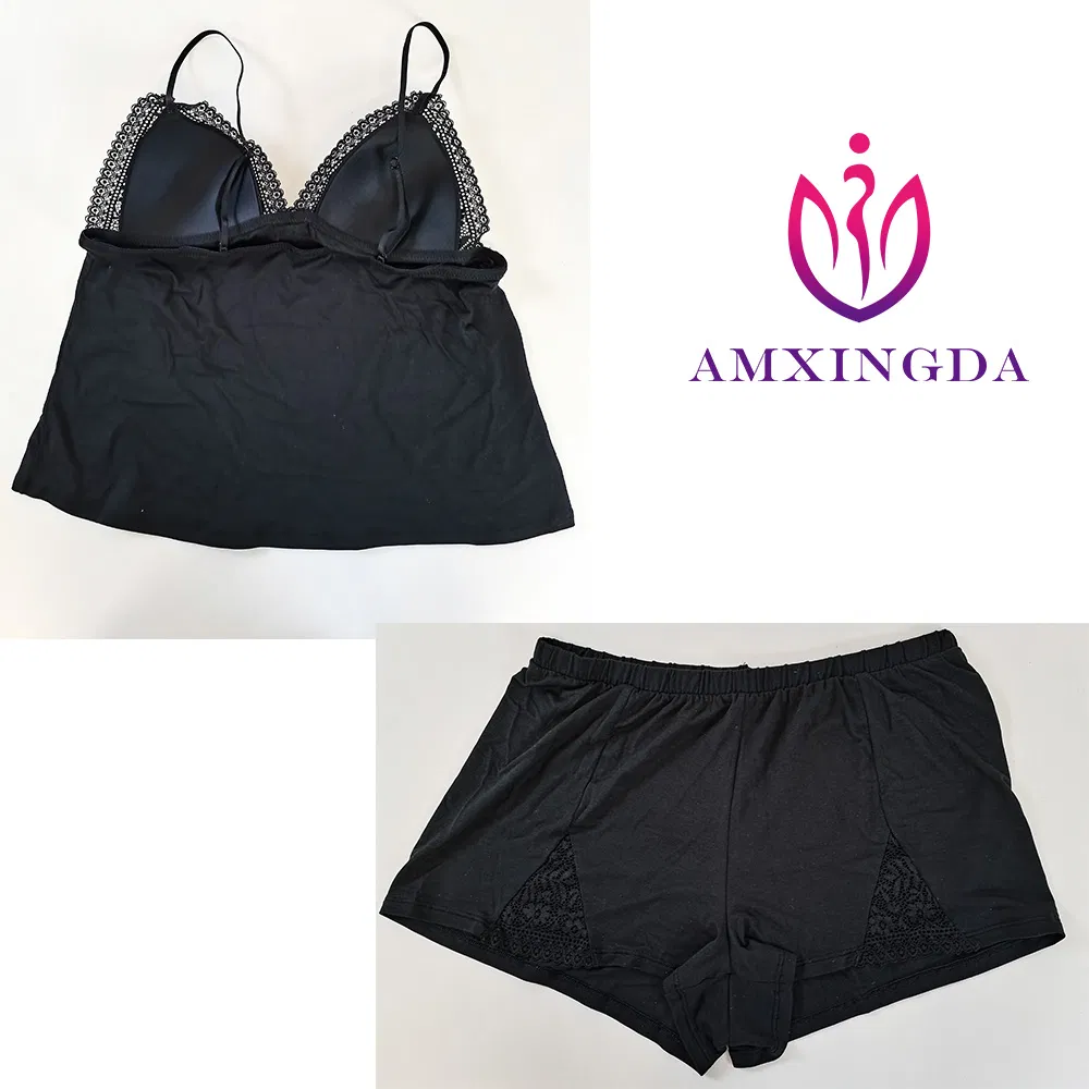 Women′s Night Lace Bra and Thong Bottom Lingerie Set Sexy Nightwears