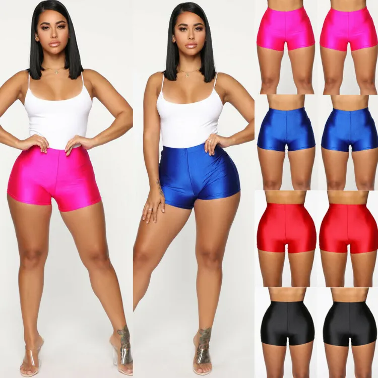 Women Solid Casual Comfortable Leggings Fitness Bike Soft Skinny Slim Stretchy Cotton Spandex Workout Short