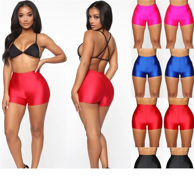 Women Solid Casual Comfortable Leggings Fitness Bike Soft Skinny Slim Stretchy Cotton Spandex Workout Short