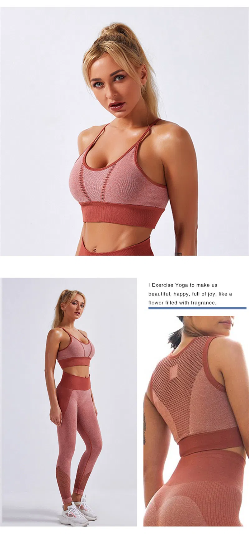 Women Sports Bra Fitness Tops Mesh Yoga Bra Solid Quick Dry Padded Seamless Gym Crop Top Push up Vest