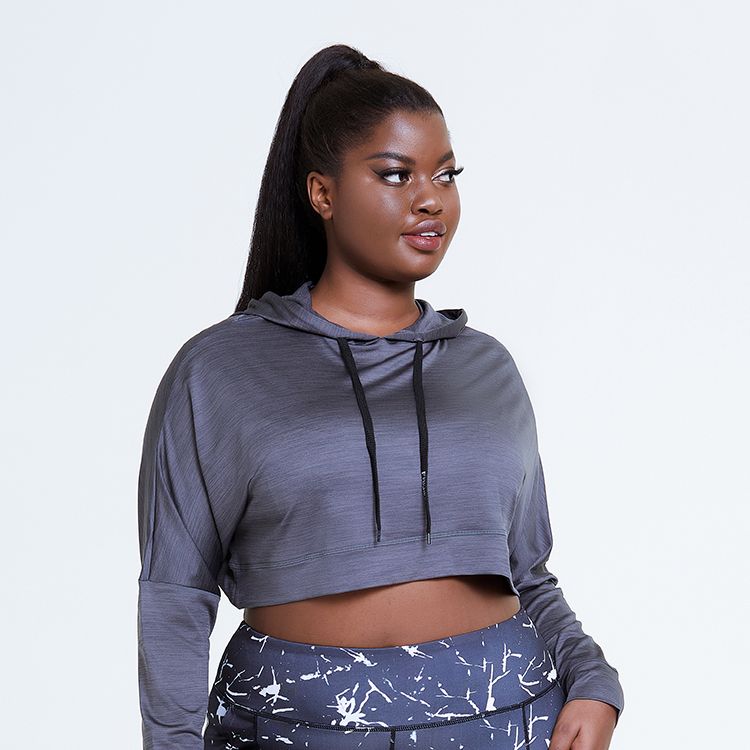 Women Sports Top Smooth Surface Top Plus Size Yoga Top Wear Fashionable Sportswear