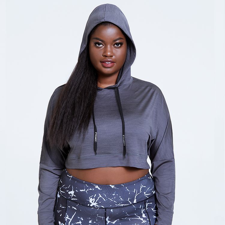 Women Sports Top Smooth Surface Top Plus Size Yoga Top Wear Fashionable Sportswear