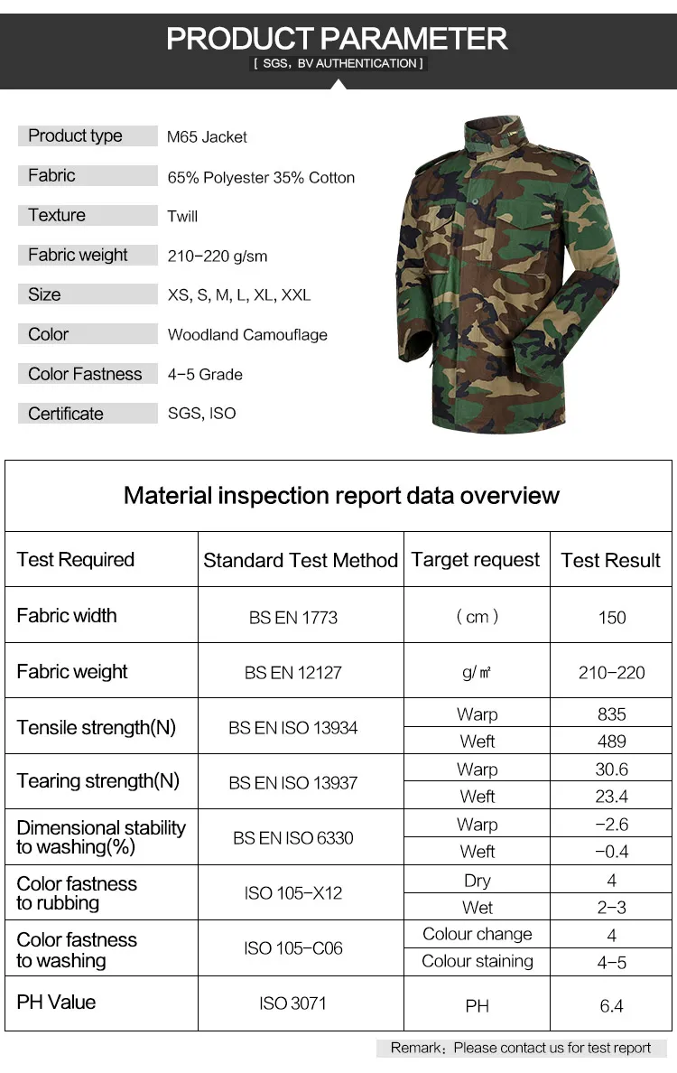 Woodland Camo M 65 Field Jacket Waterproof